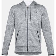 UAアーマーフリース フルジップフーディー Armour Fleece FZ Hoodie 1357110 014_Halo Gray/Black MDサイズ [アウトドア ジャケット メンズ]