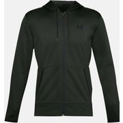 UAアーマーフリース フルジップフーディー Armour Fleece FZ Hoodie 1357110 310_Baroque Green/Black XLサイズ [アウトドア ジャケット メンズ]