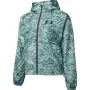 UAメッシュ ライナー プリント フルジップ ジャケット UA Mesh Liner Printed FZ Jacket 1357888 403_Seaglass Blue MDサイズ [フィットネス ジャケット レディース]