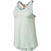 UA 2in1 トレーニング ブラ タンク UA 2 in1 Training Bra Tank 1357908 403_Seaglass Blue/Seaglass Blue/Metallic Silver MDサイズ [機能性スポーツウェア アンダーウェア レディース]