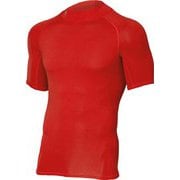 ヒートギア HEAT GEAR UA ヒートギア アーマー モック ショート スリーブ HG ARMOUR MOCK SS1358576 RED/STL SMサイズ [コンディショニングウェア シャツ メンズ]
