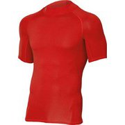 ヒートギア HEAT GEAR UA ヒートギア アーマー モック ショート スリーブ HG ARMOUR MOCK SS 1358576 Red/Steel (600) XXLサイズ [コンディショニングウェア シャツ メンズ]