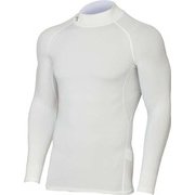ヒートギア HEAT GEAR UA HG ARMOUR MOCK LS 1358577 WHT/GPH LGサイズ [コンディショニングウェア シャツ メンズ]