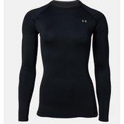 ヒートギア HEAT GEAR UA ヒートギア コンプレッション ロングスリーブ クルー UA HG Compression LS Crew 1358604 001 BLK XLサイズ [ランニングウェア シャツ レディース]