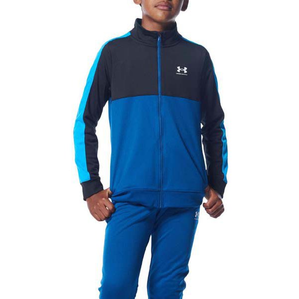 Uaカラーブロック 二ット トラックスーツ Color Block Knit Track Suit 581 Graphite Blue