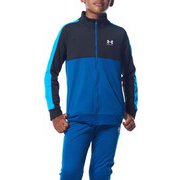 UAカラーブロック 二ット トラックスーツ Color Block Knit Track Suit 1360671 581_Graphite Blue/White YMDサイズ [アウトドア トップス キッズ]