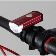 フロントライト 色:赤 明るさ:300ルーメン バッテリー容量:580mAh ブラケット対応径:φ20~40mm 重量:50g 入力ポート:microUSB Type-B P&P COMPONENTS SL-F300RC