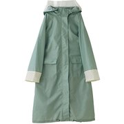 OTONA LONG TYPE 自転車レインウェア ロングタイプ レディース M カーキプチドット 25226