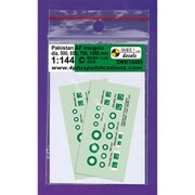 MKMDMK14485 1/144 パキスタン空軍 国籍マーク 2枚入り （50、60、70、100cm） [ディティールアップパーツ]