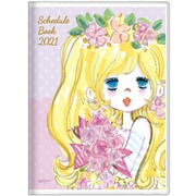 キャラクターグッズ S2952394 2021 手帳 月間 A6 2020年10月~2021年12月 水森亜土 ガール