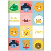 キャラクターグッズ S2952548 2021 手帳 月間 A6 2020年10月~2021年12月 リトルフレンズ BLOCK