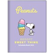 キャラクターグッズ S2952580 2021 手帳 週間 A6 2020年10月~2021年12月 PEANUTS スヌーピー バイオレット