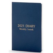 2021 ネームカードダイアリー ウィークリー 1ウィーク 2020年12月~2022年3月 ネイビー RFDR2183K