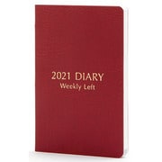 2021 ネームカードダイアリー ウィークリー レフト 2020年12月~2022年3月 レッド RFDR2182R