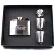 スキットル・フラスク 角型 4oz 鏡面 4点セット [アウトド アスキットル]