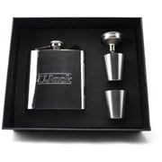 スキットル・フラスク 角型 6oz 鏡面 4点セット [アウトドア ウォータータンク]