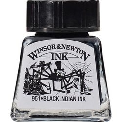 ドローイングインク 14mL ボトル 030 ブラックインディアン 19501030