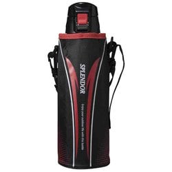 ワンタッチスポーツボトル スプレンダー 1L ブラックレッド F-5023