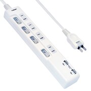 USBポート付きスイッチタップ 1m EUTS-423410
