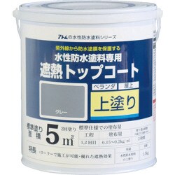 00001-23040 水性防水塗料専用遮熱トップコート 1.5kg 遮熱グレー