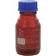 017290-250A ねじ口びん セーフティコート 茶褐色 青キャップ付 250mL