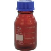 017290-250A ねじ口びん セーフティコート 茶褐色 青キャップ付 250mL