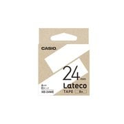 Latecoテープ 24mm幅 白に黒文字 XB-24WE