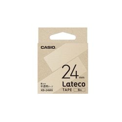 Latecoテープ 24mm幅 半透明に黒文字 XB-24MX