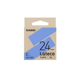 Latecoテープ 24mm幅 青に黒文字 XB-24BU
