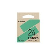 Latecoテープ 24mm幅 緑に黒文字 XB-24GN