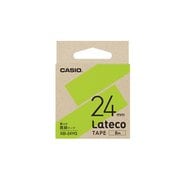 Latecoテープ 24mm幅 黄緑に黒文字 XB-24YG