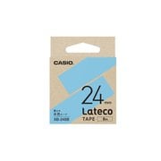 Latecoテープ 24mm幅 水色に黒文字 XB-24SB