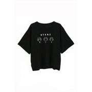 抱かれたい男1位に脅されています。 NYANS Tシャツ Mサイズ 黒 [キャラクターグッズ]