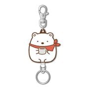 すみっコぐらし ラバーリールキーホルダー A：しろくま [キャラクターグッズ]