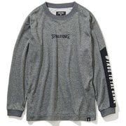 SJT201640 [ジュニアロングスリーブTシャツ スリーブプリント ヘザーチャコール 160cm]