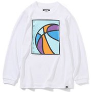 SJT201730 [ジュニアロングスリーブTシャツ ネオンボール ホワイト 130cm]