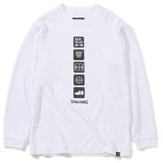 SJT201750 [ジュニアロングスリーブTシャツ バスケットボールアイコン ホワイト 160cm]