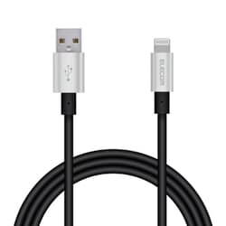 USB Type-A to Lightningケーブル 耐久仕様 MFI認証 アルミコネクタ 1.0m グレー MPA-UALPS10GY