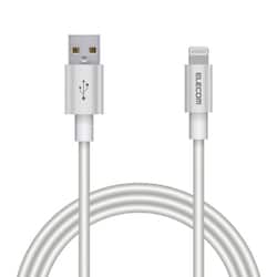 USB Type-A to Lightningケーブル 耐久仕様 MFI認証 アルミコネクタ 1.0m シルバー MPA-UALPS10SV