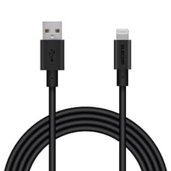 USB Type-A to Lightningケーブル 耐久仕様 MFI認証 アルミコネクタ 2.0m ブラック MPA-UALPS20BK