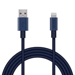 USB Type-A to Lightningケーブル 耐久仕様 MFI認証 アルミコネクタ 2.0m ブルー MPA-UALPS20BU