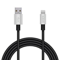 USB Type-A to Lightningケーブル 耐久仕様 MFI認証 アルミコネクタ 2.0m グレー MPA-UALPS20GY