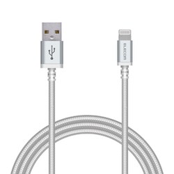 USB Type-A to Lightningケーブル 高耐久 MFI認証 ナイロン 0.7m ホワイト MPA-UALS07WH