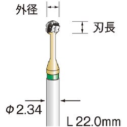 BC1681 超硬カッター スパイラルチップブレーカーカット φ1