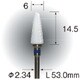 BC7022 セラミックカッター ミディアム φ6