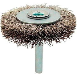 No.4028 [軸付ホイールワイヤーブラシ50mm径 （ステンレス線）]