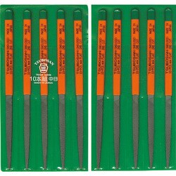 SH010-02 ツボサン 組ヤスリ 10本組 先細 中目