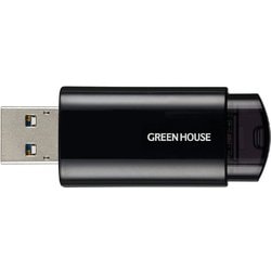 USBメモリー USB3.2 Gen1対応 キャップ不要ノック式 128GB ブラック GH-UFY3ED128GBK