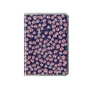 2021年1月始まり MILL（ミル） 1ヶ月ブロック 日曜始まり 薄型 FLOWER A6 ネイビー×ピンク E7567