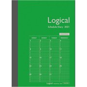 ロジカルダイアリー 2021月間ノートタイプB A6 グリーン NS-A602-21BG